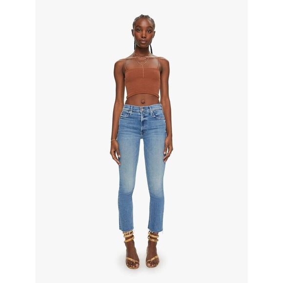 Mother Mid Rise Dazzler Ankle Fray in Riding The Cliffside Size 24
